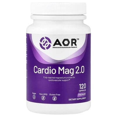 Advanced Orthomolecular Research AOR, Cardio Mag 2.0, 120 Capsules