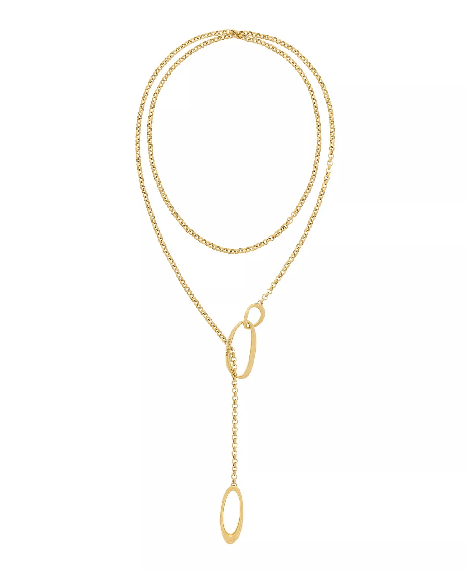 Calvin Klein Gold Oval Chain Necklace Stainless Steel 35000442